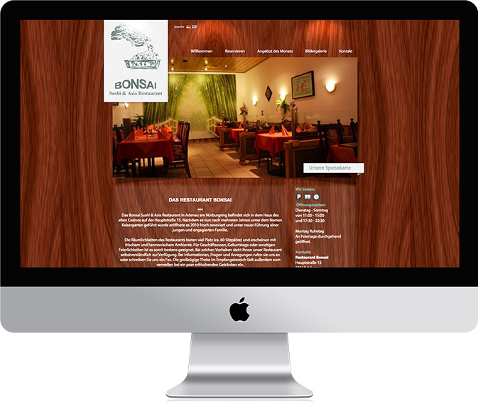 Webdesign Restaurant Bonsai Adenau