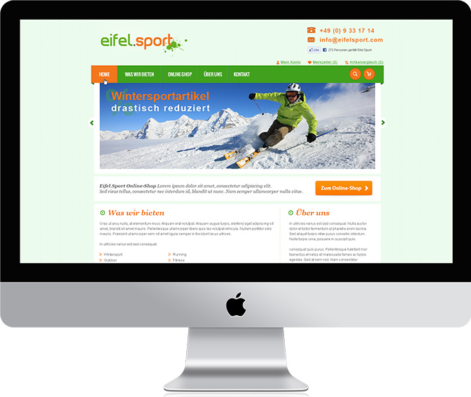 Magento Webshop Erstellung für EifelSport Adenau